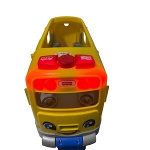 Fisher Price Little People Big Yellow School Bus Smart Stages working no figures
